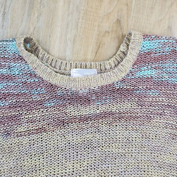 💛Forever 21 Contemporary Variegated Multicolor Lightweight Knit Sweater Medium - Picture 3 of 9